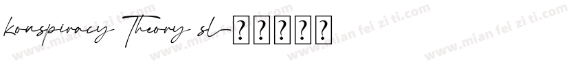 konspiracy Theory sl字体转换